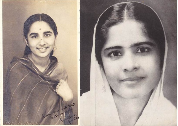 Indira Anand 1948\; her elder sister Nirmal Anand early 1940s, who also worked in the refugee camps and remained a devout social worker all her life.