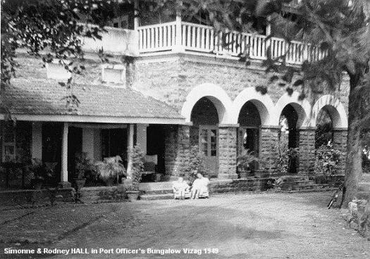 Simmone and Rodney Hall in Port Officer’s Bungalow, Vizag, 1949.