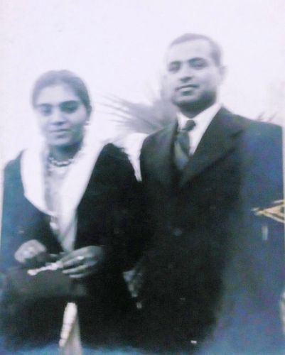 Savitri Kathuria and her husband